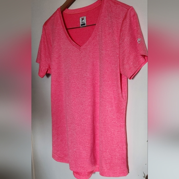 Fila Pink Heathered Pickpeball T-Shirt - Picture 4 of 5